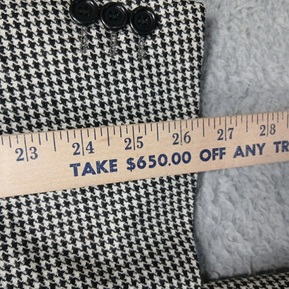 Today's Man Blazer 46L Houndstooth Wool‎ Cashmere Blend Made in Italy